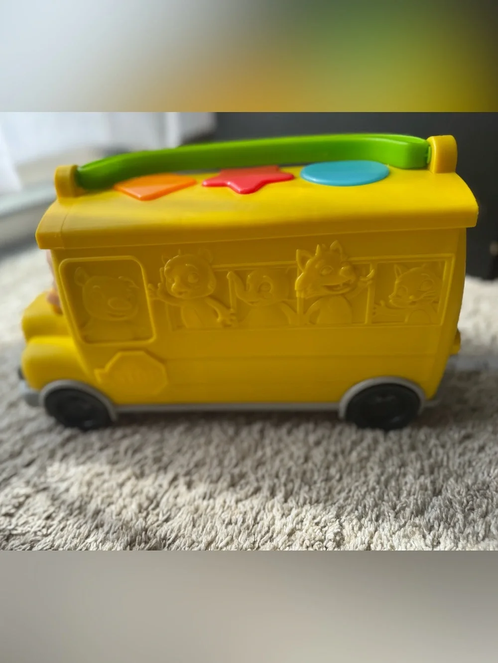 CoComelon Yellow School Bus Learning Toy Letters Numbers Sounds Words